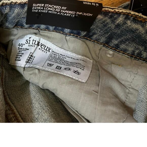 Si Tu Veux Alix Jean Medium Wash Size 40 New - Picture 5 of 5